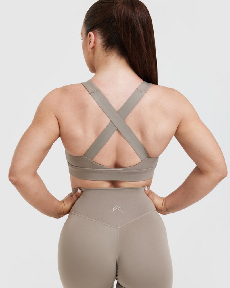 Sports Bras Oner Active Timeless Široké Páskové Šedé | 4751ODJSF