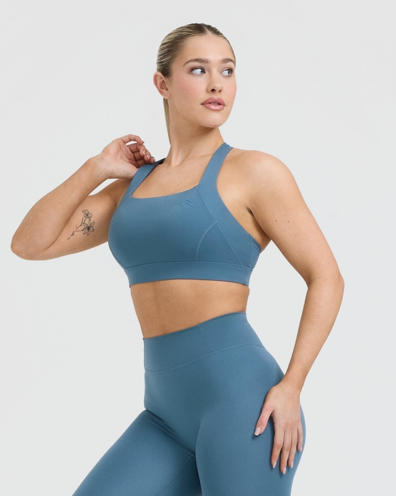 Sports Bras Oner Active Timeless Široké Páskové Blankyt | 9435DFZJE