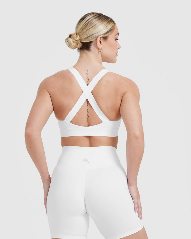 Sports Bras Oner Active Timeless Široké Páskové Bílé | 1740HJFVS