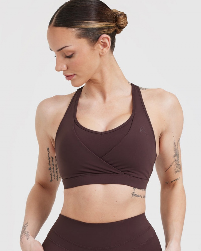 Sports Bras Oner Active Unified Layered Fialové Hnědé | 3709KBIWS