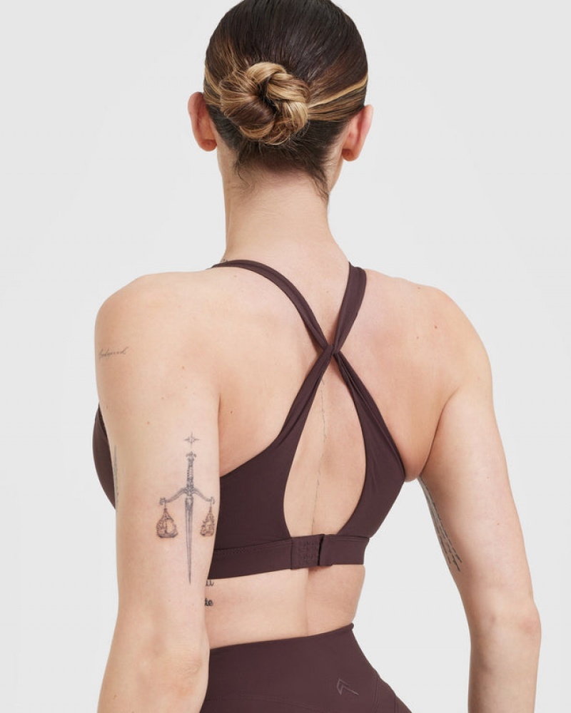 Sports Bras Oner Active Unified Layered Fialové Hnědé | 3709KBIWS