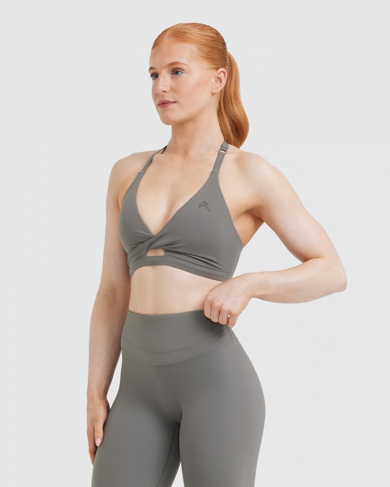 Sports Bras Oner Active Unified Twist Šedé | 3127ZRHSP