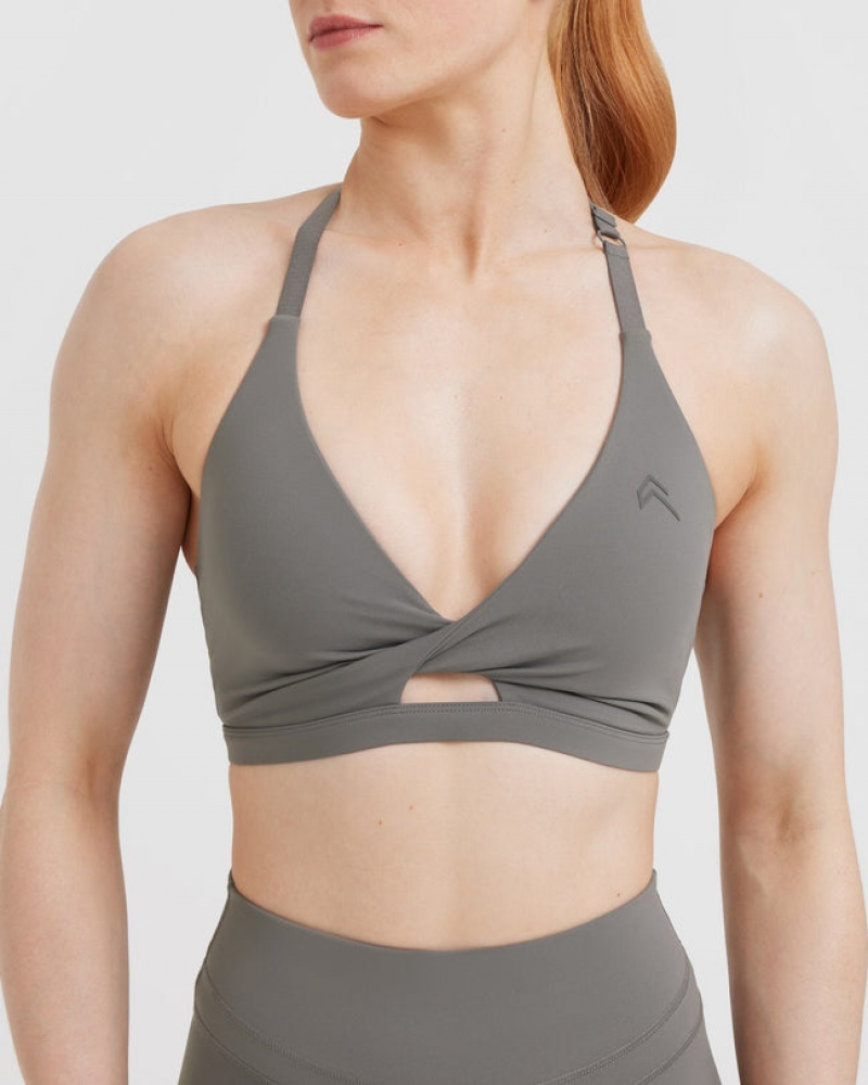 Sports Bras Oner Active Unified Twist Šedé | 3127ZRHSP